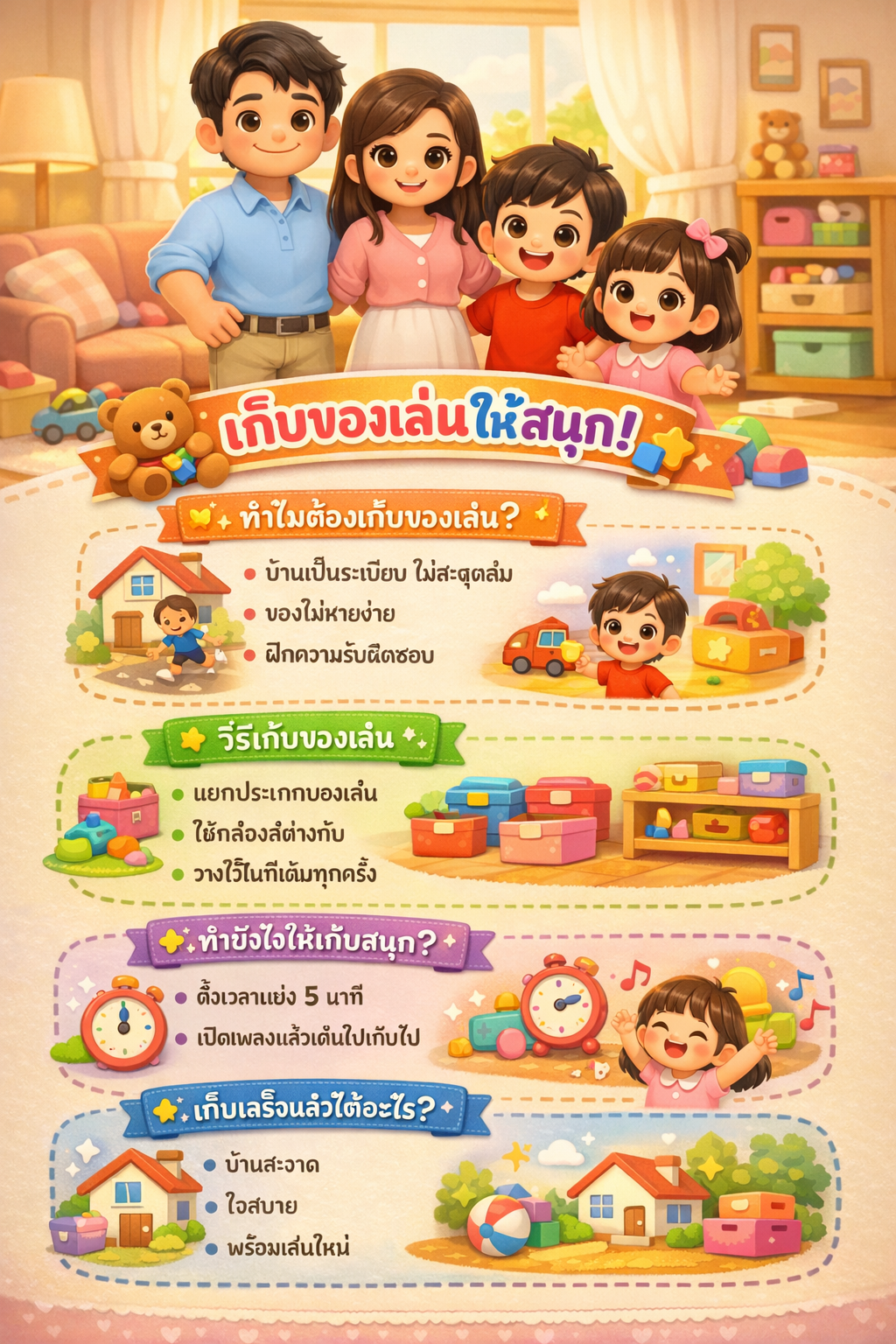 เก็บของเล่นให้สนุก! - infographic